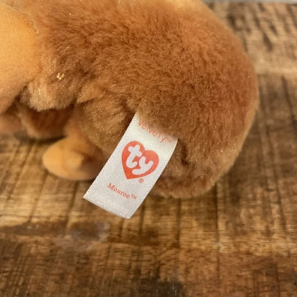 TY Beanie Babie Monroe - VelveTY - Orangutan Plush Monkey 6”